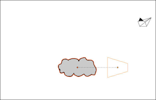 4. ラティスと雲のオブジェクトが破線で結ばれる