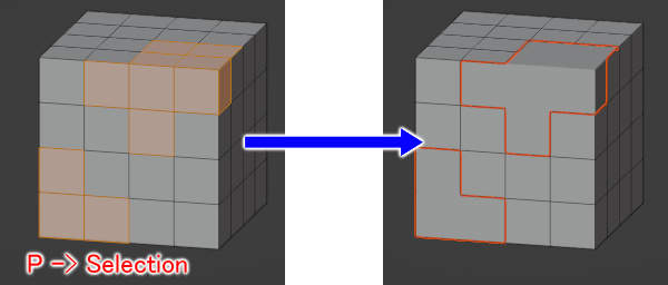 オブジェクトの分割 メッシュの加工 モデリング 知っておきたい機能 Blender入門 2 8版