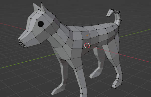 形状を微調整して犬に近づける モデリング 簡単な3dcgの制作 Blender入門 2 8版