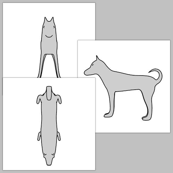 1. 犬の下絵