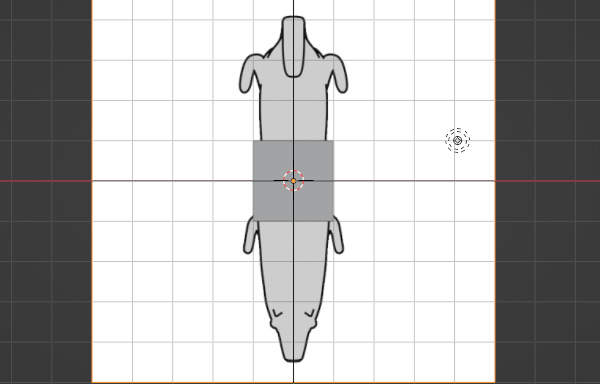 20. 上面図の下絵が2倍に拡大される