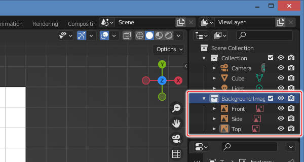 3D Viewport上に下絵を表示させる u003c モデリング支援 u003c モデリング 