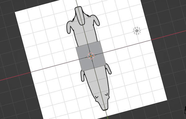 23. 上面図の下絵が表示される